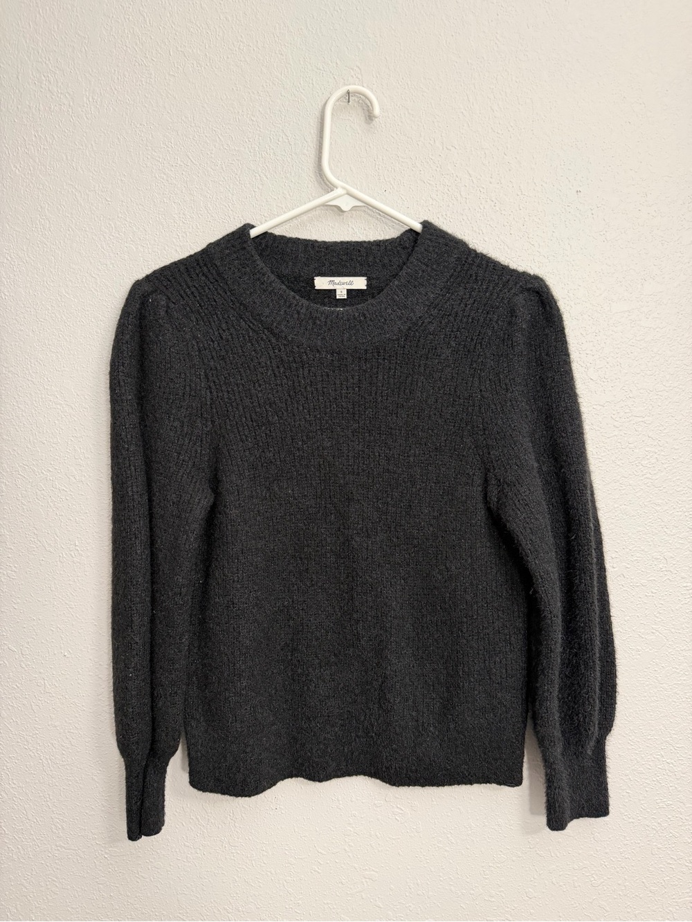 Madewell Sweater Women's Size S Black Metallic Sparkle Pullover Mock Neck